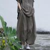 Femei Vintage în carouri cu talie elastică, pantaloni largi, vară, vară, patchwork, pantaloni casual pentru femei