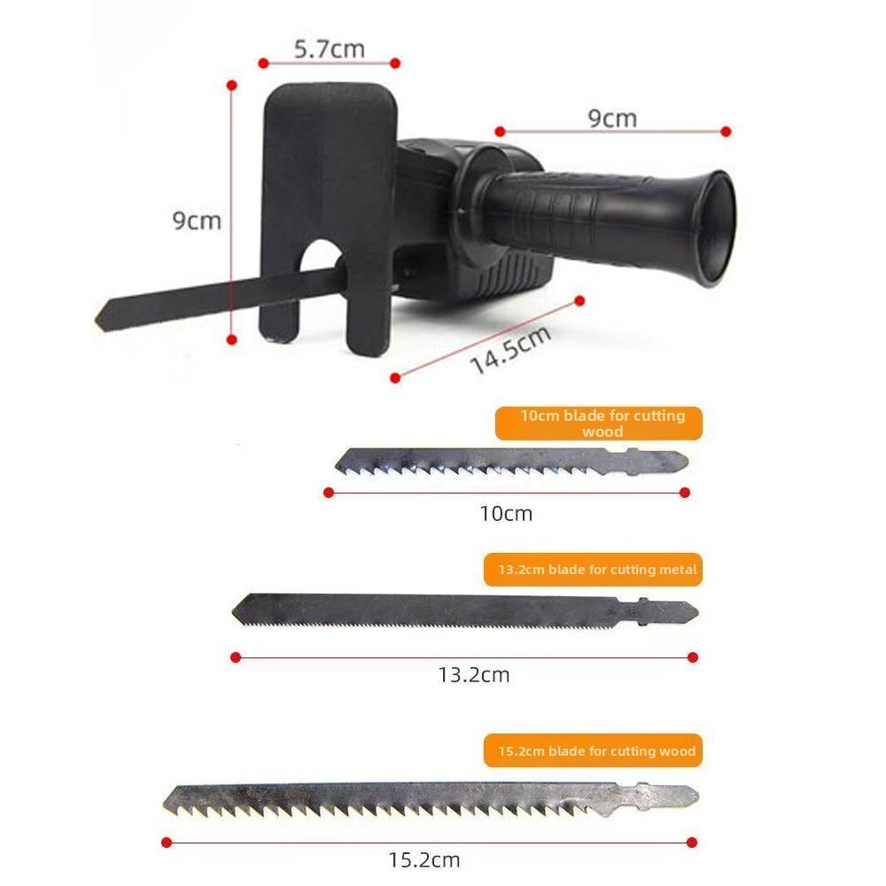 Anti Slip Guard Reciprocating Saw Adapter Electric Drill Converter for Wood PVC Pipe Metal Cutting