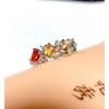 Verstellbarer offener Ring Imitation Natur-Turmal Stapelring für Damen Mädchen Modeschmuck Geschenk
