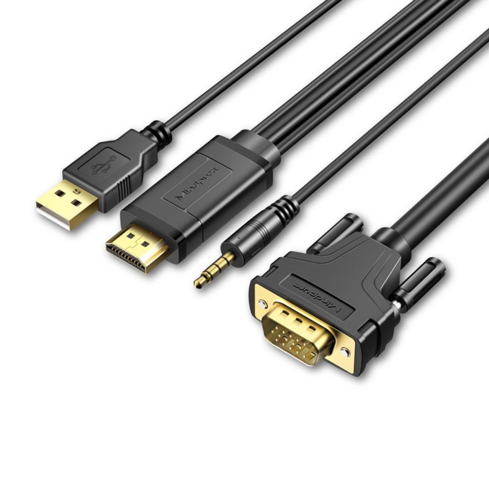 Hdmi To Vga Cable with Audio Support for Pc Laptop Monitor Tv Box Converter Adapter Hdmi To Vga