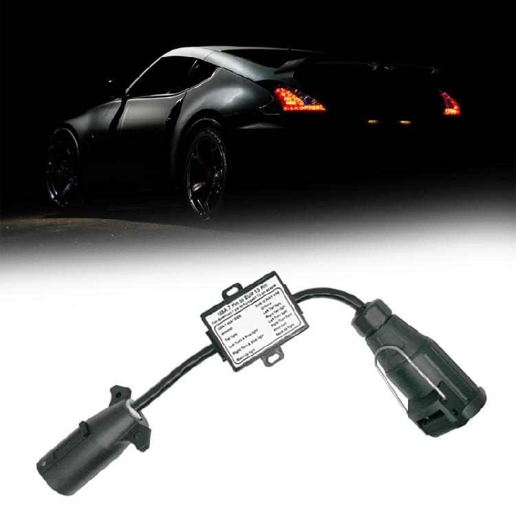 7 Pin to 13 Pin Converter Adapter for Stable Trailer Lighting System Enhanced Driving Safety Secure Brake Light Function