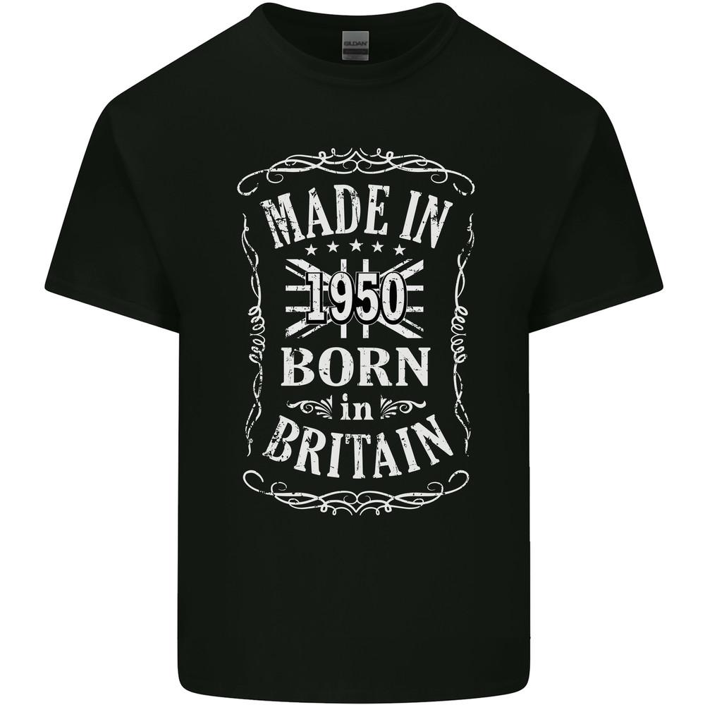 Born In Britain 75th Birthday Made 1950 Mens Light Cotton T-Shirt