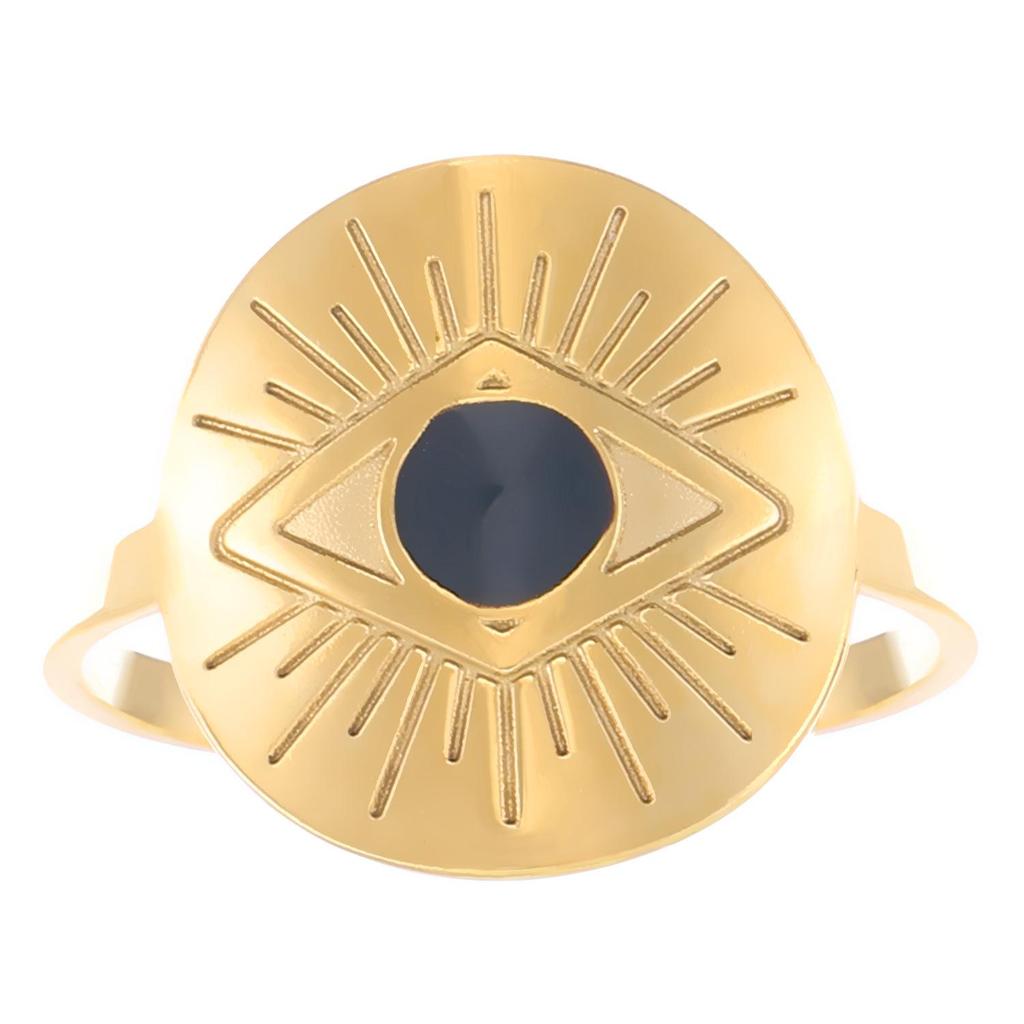 High-End Edelstahl Blumen- & Seestern Offener Ring für Damen