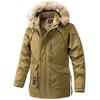 2024 New Winter Men Long Coat Military Fur Hood Warm Tactical Bomber Army Korean Thick Multi Pockets Overcoat Male Warm Parka