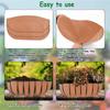 Set of 3 Grooved Felt Window Box Basket Liners Enhances Aeration Plant Container Inserts for Porch Decors Gardening