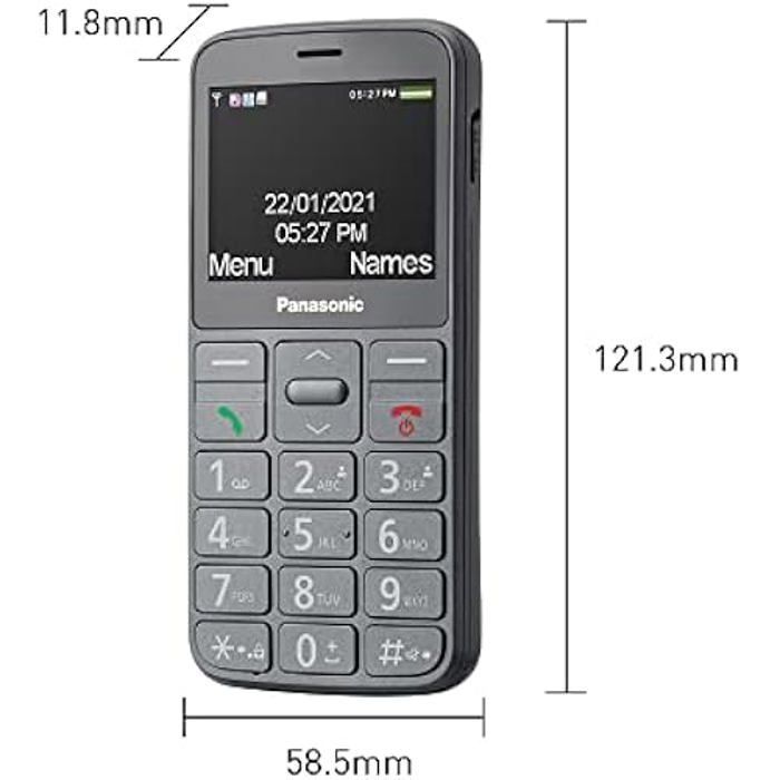 Mobiltelefon - PANASONIC - KX-TU160EXG - SOS-Taste - Große Tasten mit Hintergrundbeleuchtung - 2,4-Zoll-Bildschirm