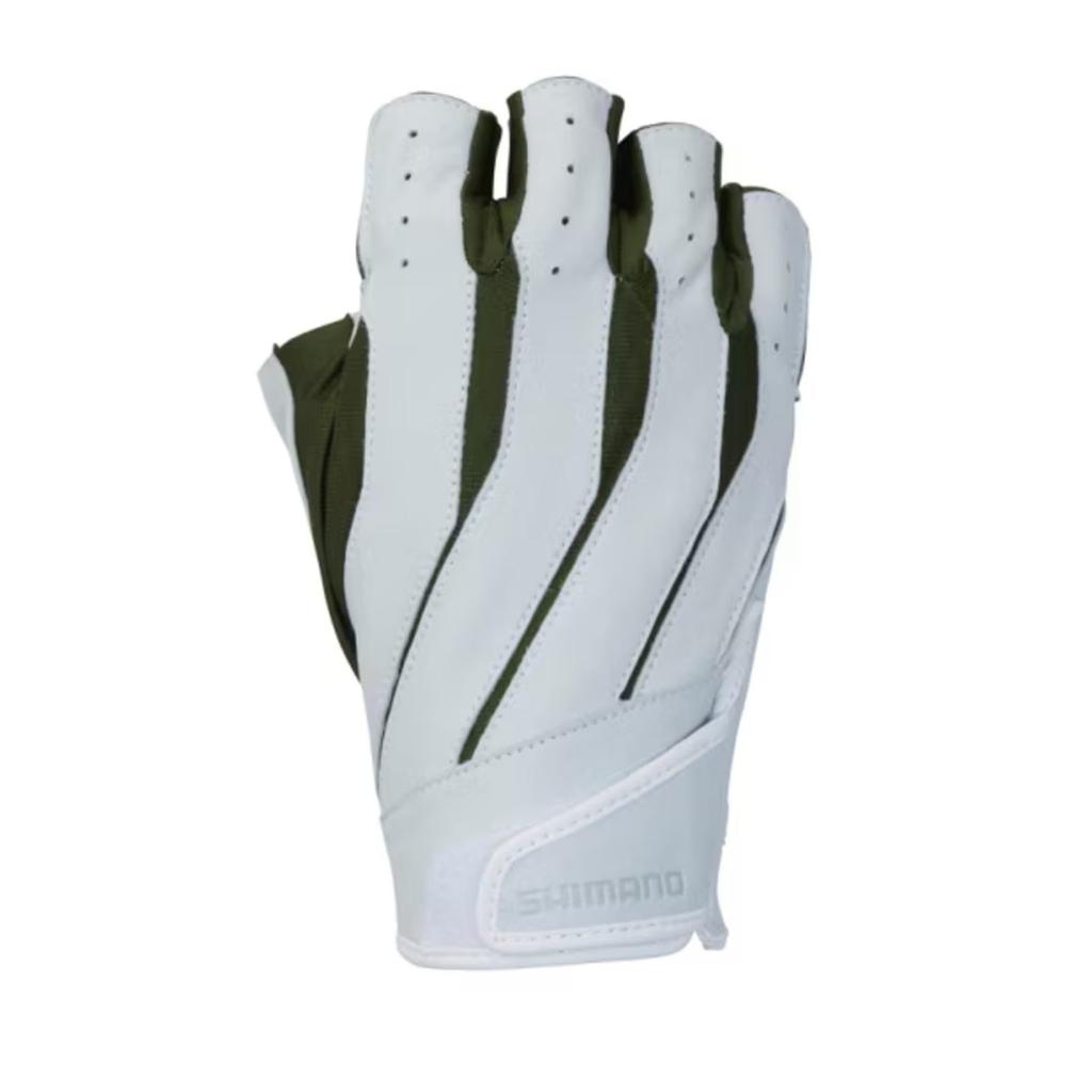 SHIMANO 05 Spatula Echtlederhandschuhe, Rechte Hand, GL-16RX, Khaki, Groß