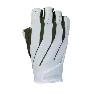 SHIMANO 05 Guanti Spatola in Vera Pelle, Mano Destra, GL-16RX, Kaki, Large
