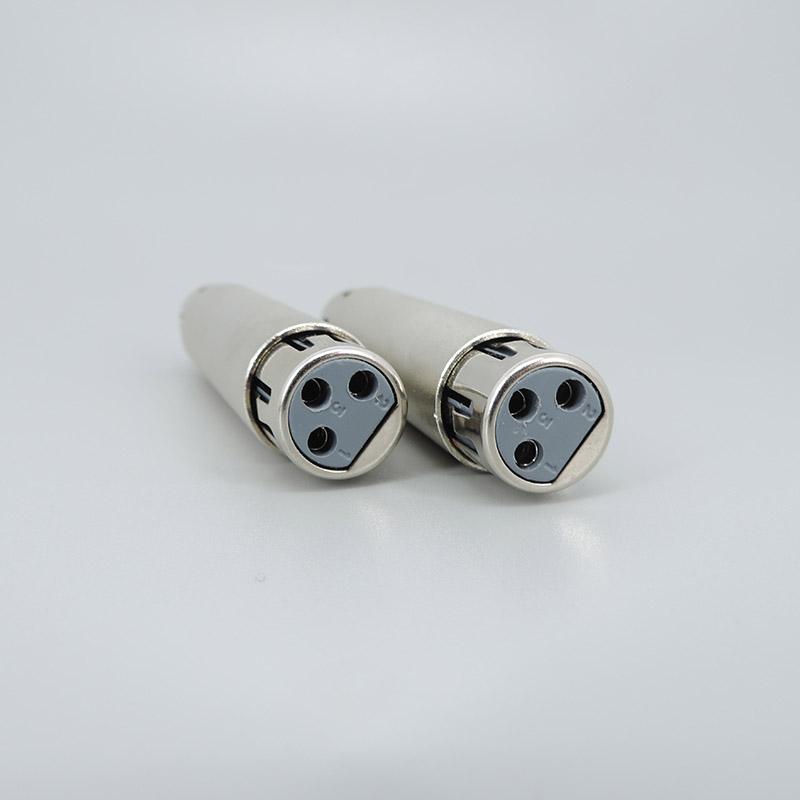 1pcs metal 3-Pin 3 core XLR Female to Female Audio cable connection Microphone Mic Adapter Connector xlr female to xlr female a1