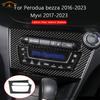 BEO1 Carbon Fiber For Perodua Bezza Myvi 2016-2023 Car Center Console Air Conditioner AC Switch Panel Cover Sticker Car Accessories