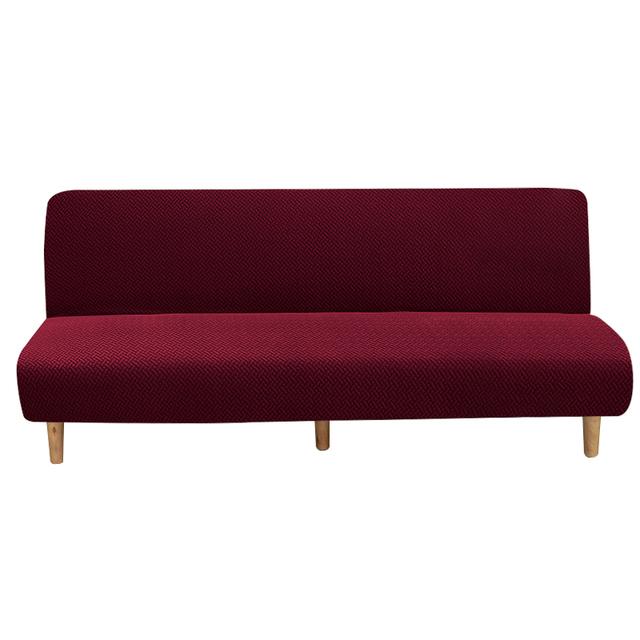 Armless Futon Cover Hoge Stretch Plaid Stof Sofa Bed Cover Bankhoes Voor Thuis Meubelbeschermer Voor Kinderen Huisdieren Hond En Kat X SIZE