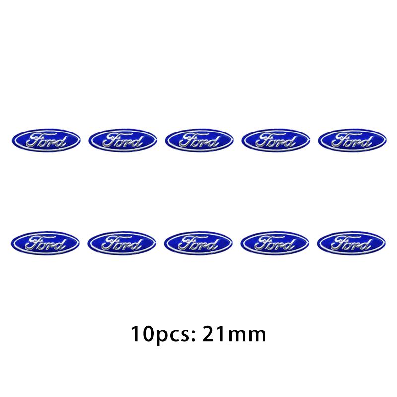Car Sticker 5/10Pcs 21mm Car Control Key Emblem Stickers Accessories Fit For Ford Ranger C-Max S-Max Focus MK3 Galaxy Mondeo Tra