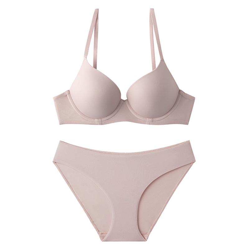 European and American large-size underwear summer smooth surface non-marking soft steel ring bra large chest small anti-sagging upper suppor