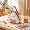 Cute Thermal Lunch Box Bag Reusable Cooler Bag For Camping Picnic Mini Triangle Student Kids Portable Oxford Insulated Bento Bag