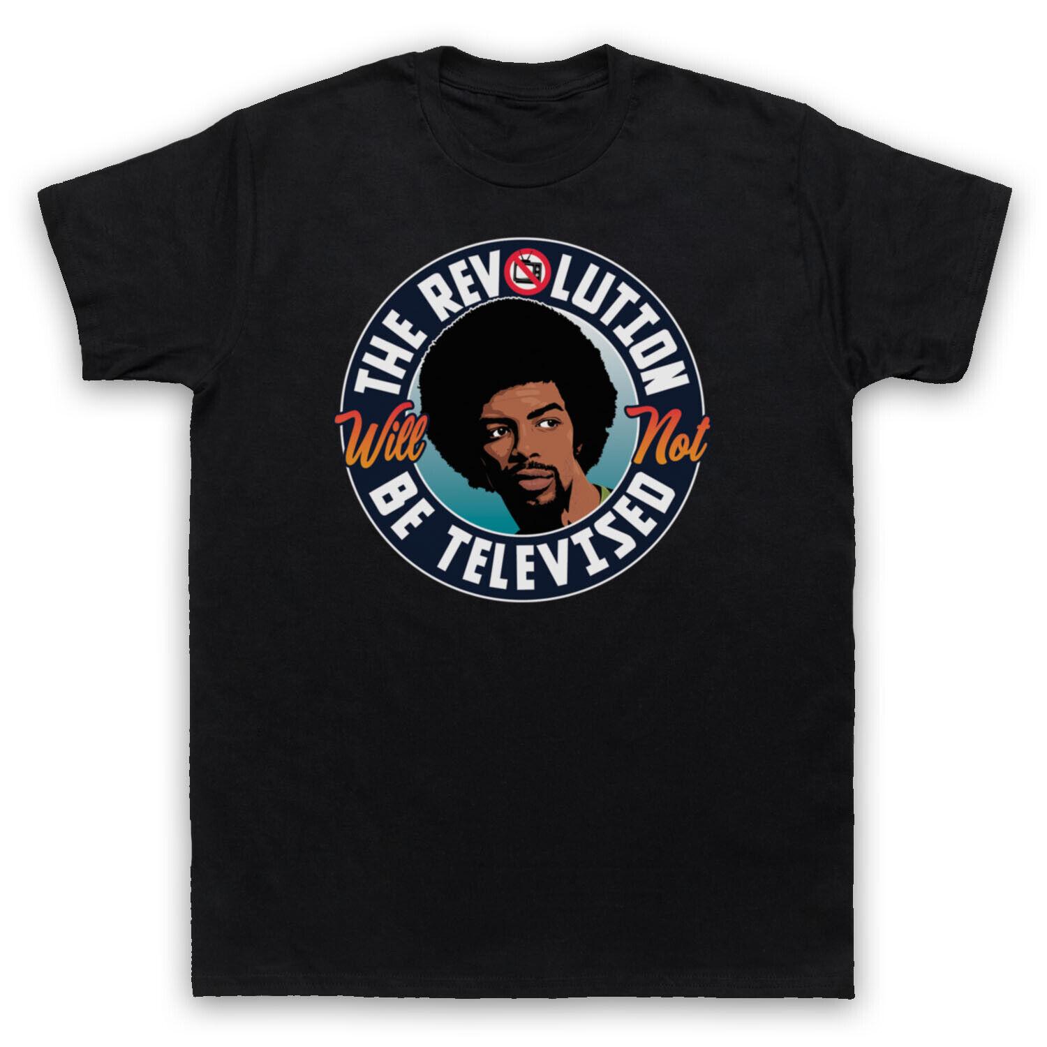 

2025 ГИЛ СКОТТ-ХЕРОН, Отец черного рэпа, Европейский и американский молодежный поп, Энергичная повседневная футболка с коротким рукавом и круглым вырезом S