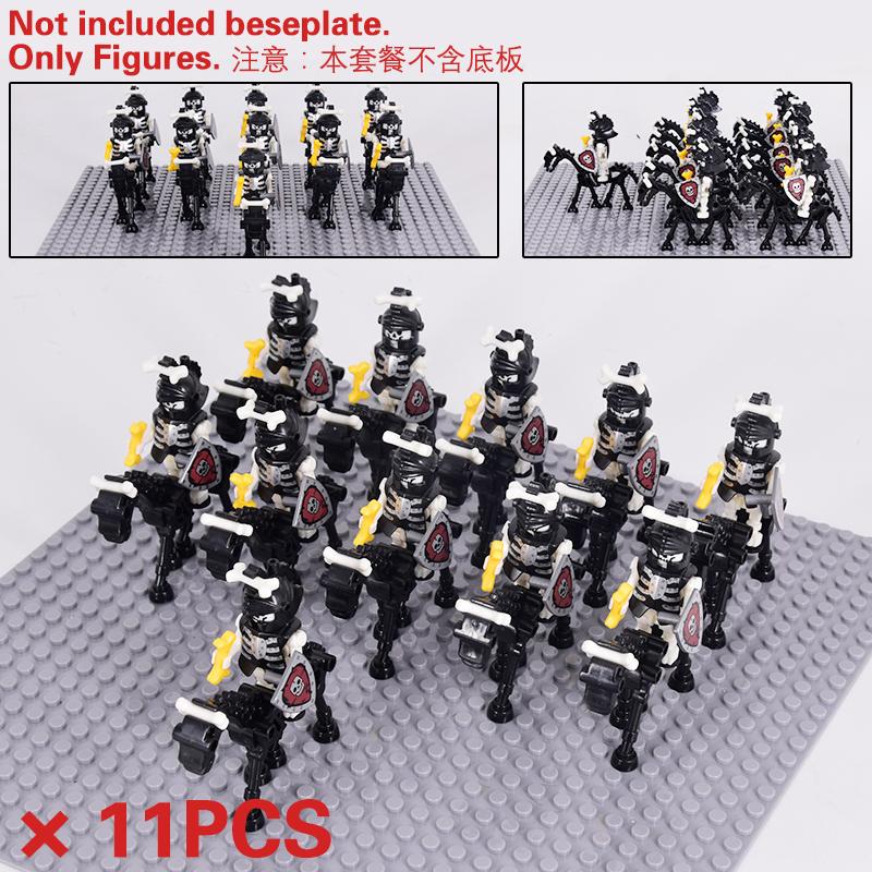 MOC Medieval Skeleton Centaurs Knights mini Action Figures Building Blocks Roman Horse Army Soldiers Bricks Toy kids XMAS Gifts
