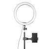 10 Inch Dimmable LED Circle Fill Light USB Camera Video Lamp with Tripod Phone Clip Set