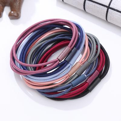Handmade 3-in-1 Hair Loop with High Elasticity Headband for Girls, Colorful Rubber Bands for Accessories