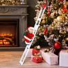 Santa Claus Doll Climbing Ladder with Music Christmas Tree Ornaments Decorations For Home Navidad New Year Kids Gift