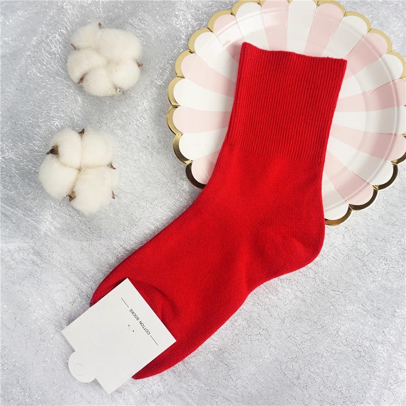 Female Autumn and Winter Cotton Loose Mouth Old People Do Not Choke Socks
