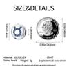Copper Twelve Constellations Charms Round Beads Diy Creative Fine Jewelry Gifts Original Bracelets For Women Making