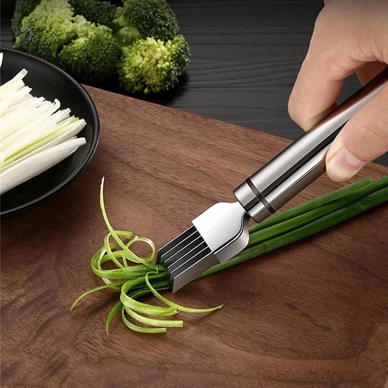 Onion Garlic Cutter Knife Cut Onions Slicer Shredder Garlic Crusher Vegetable Cutter Knife Shred Tools Slice Kitchen Accessories