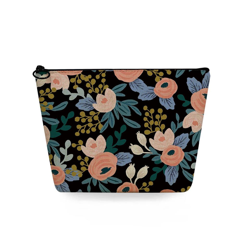 Women Flower Print Cosmetic Bag Toiletries Organize Travel Storage Case 6747