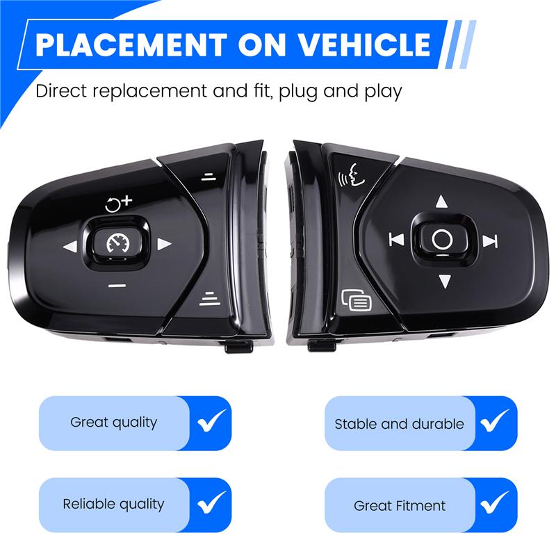 1Set New Car Steering Wheel Cruise Control Switch Button For Volvo S60 S90 V90 XC90 XC60 MK2 31443498 31443499