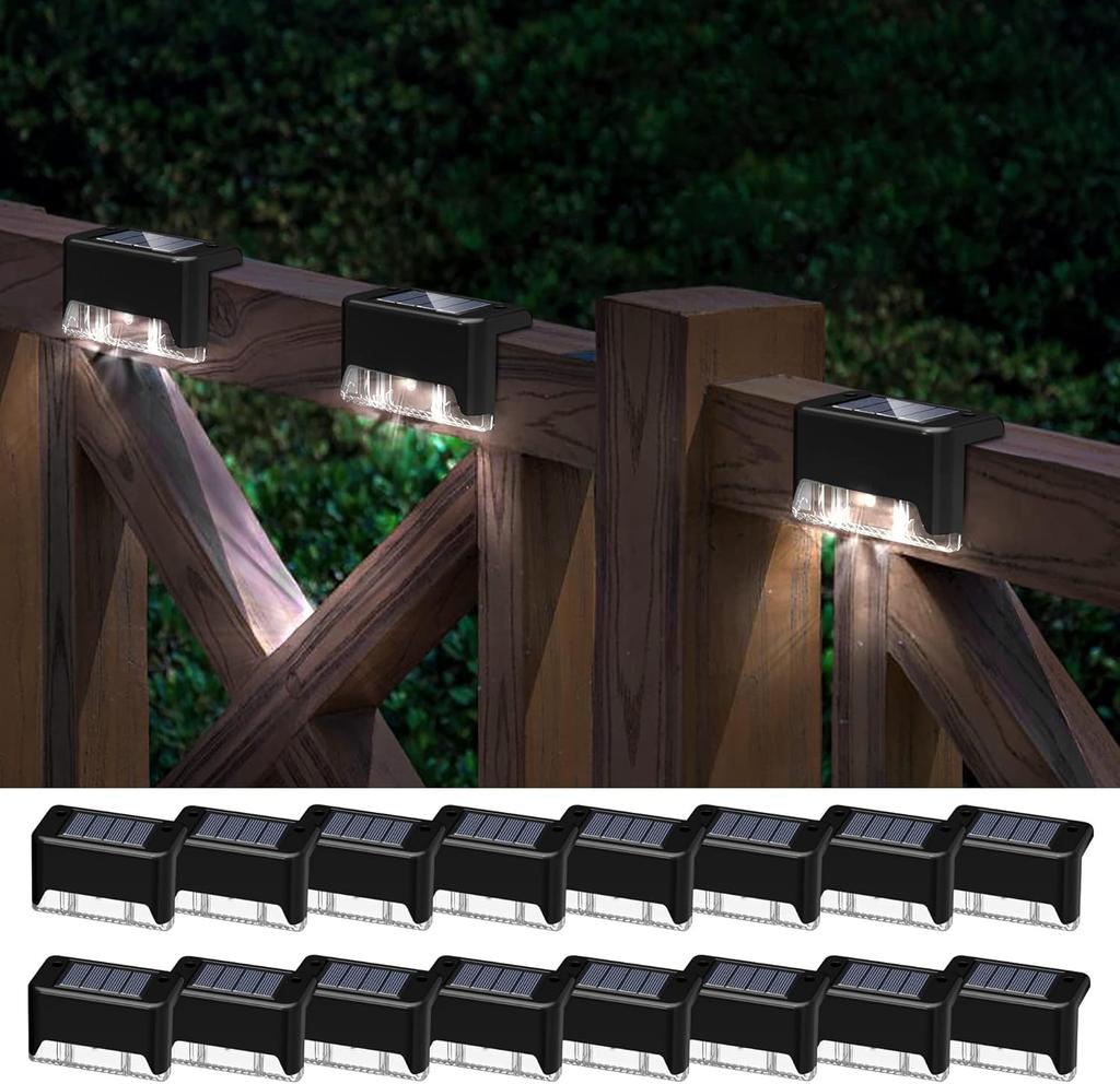 Outdoor waterproof LED solar deck light, suitable for steps, fences, courtyards, terraces,alleys,passages,backyards, and gardens