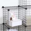 Metal Cube Shelf, Adjustable Cube Cabinet for Clothes, Books, Toys, Flexible, 109L x 37W x 109H cm, Black