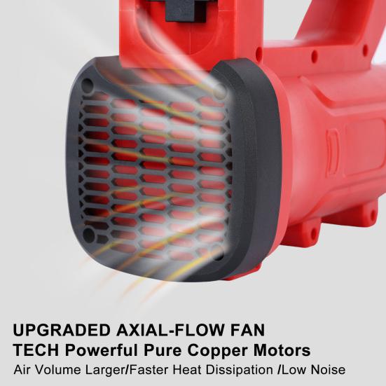 Electric Leaf Blower Cordless 6-Gear Handheld Leaf Blower with 2 Batteries and 1 Charger Battery Powered Leaf Blower Blowing Leaves and Snow