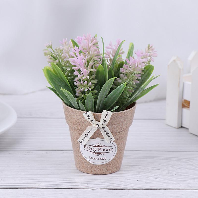 Artificial Plant Decorative Flowers Fake Flowers Mini Potted Bonsai Green Plant