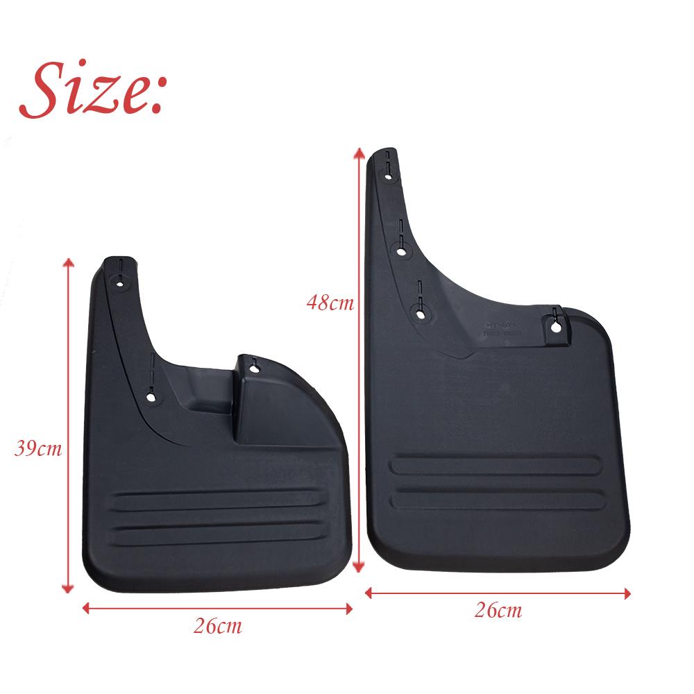 Clapete de noroi Aparatoare de stropire Aparator de noroi Aparatoare pentru Toyota Hilux Vigo 2006-2014 2WD Negru 4buc