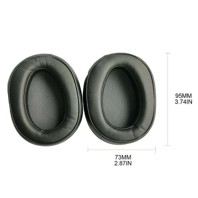 2 Pieces Earpads Replacement Protecin Leather Ear Pads Cushion Sponge Earmuffs for MDR-100A MDR-100AAP MDR-H600A