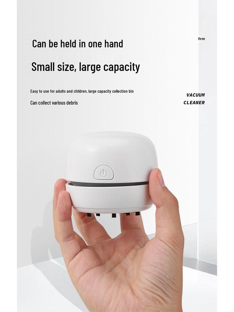 Portable Mini Desktop Vacuum Cleaner for Keyboards and Pencil Shavings with Silent Operation and Large Suction, Wireless