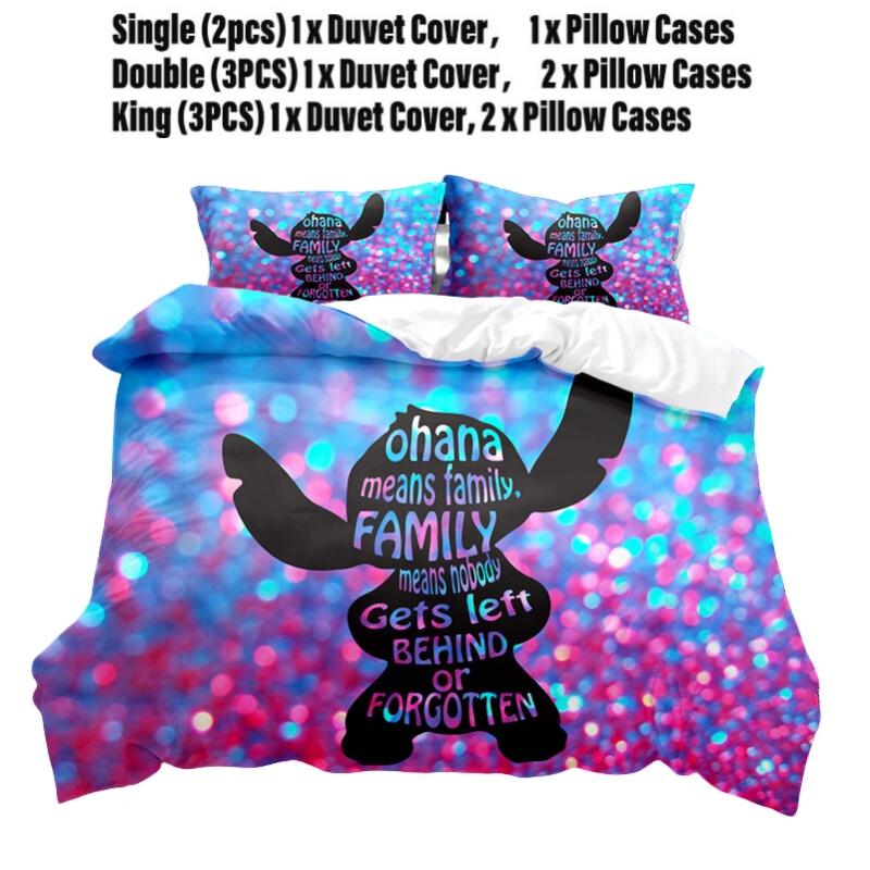 Stitch Series Digital Print Bedding Set Two Or Three Pieces Modern And Simple Style