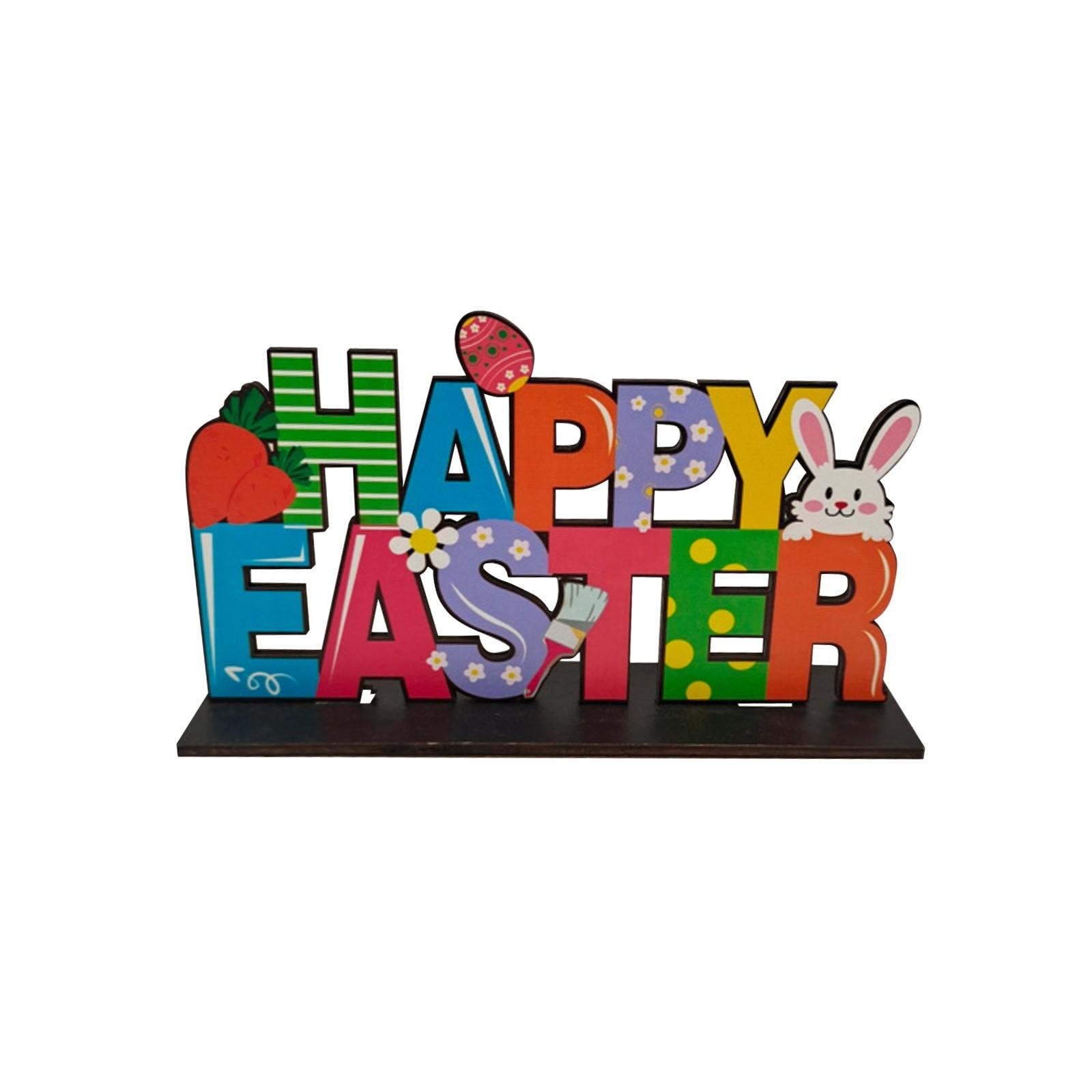 

Wooden Easter Bunny Cute Home Ornaments Decorative Crafts
