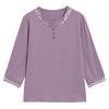 Women's Fashion Embroidered T-shirt Three-quarter Sleeve Design Trend Western Style Loose Casual Top Bottoming Shirt