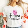 Team Bride Tshirt Women Bachelorette Hen Bridal Wedding Party T-Shirts Tees Evjf Future Clothing French Single Farewell Tops