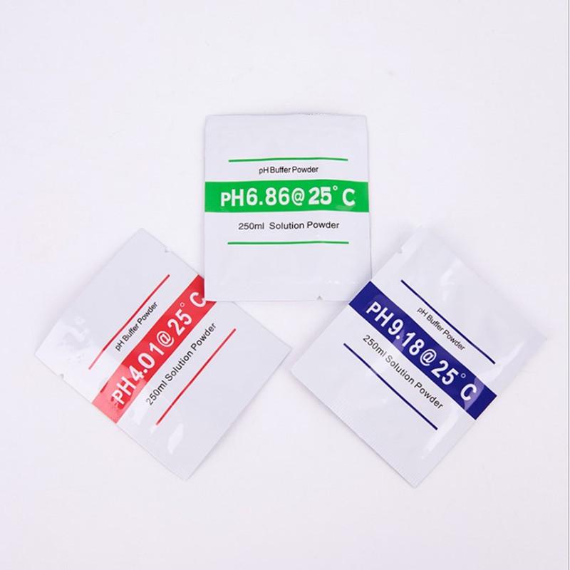 pH Calibration Powder Set: pH 9.18, 6.86, and 4.01 Standards for Electrodes