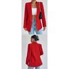 Women's Elegant Solid Color Long Sleeved Single Breasted Sports Jacket - Loose Fit, Classic Silhouette, High-quality Stitching