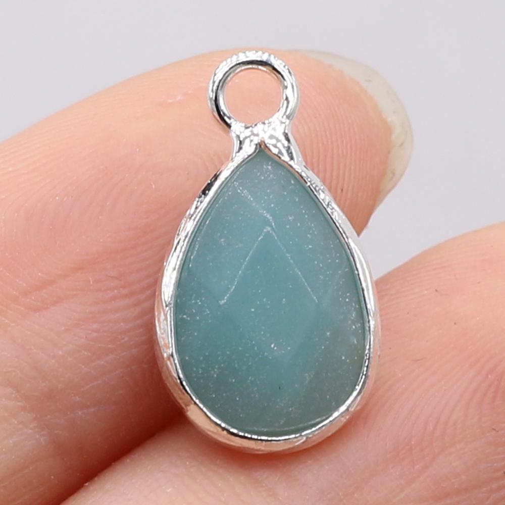 

1 шт., маленький натуральный камень, кристалл, подвеска в форме капли, мужские и женские подвески для изготовления ювелирных изделий, аксессуары «сделай сам», 10x18 мм 10x18mm