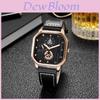 Business Watch Mens Leather Quartz Wristwatch With Minimalist Dial For Formal Wear