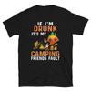 Drunk Camping Friends Vintage Design Camping Novelty T-Shirt