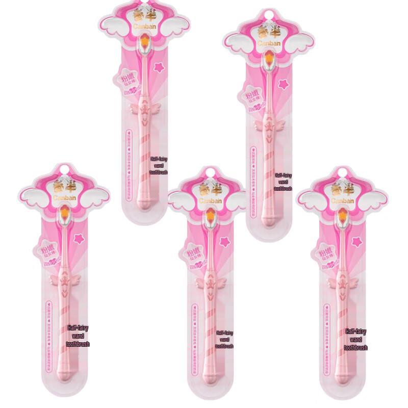 Pink Fairy Soft Bristle Toothbrush (5-Pack)
