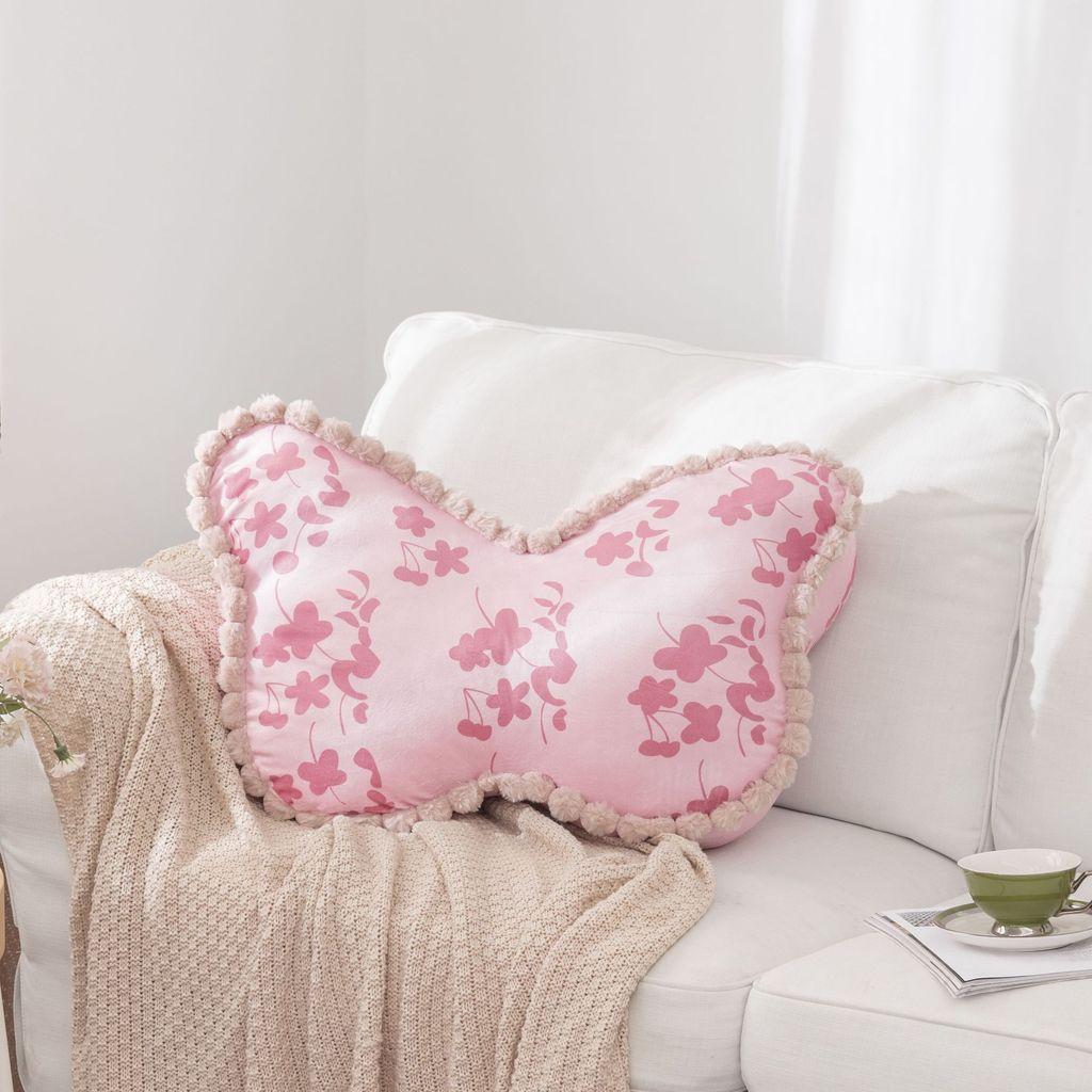 Modern Butterfly Decorative Pillow With Cotton Linen Cover For Bedroom And Sofa Comfort
