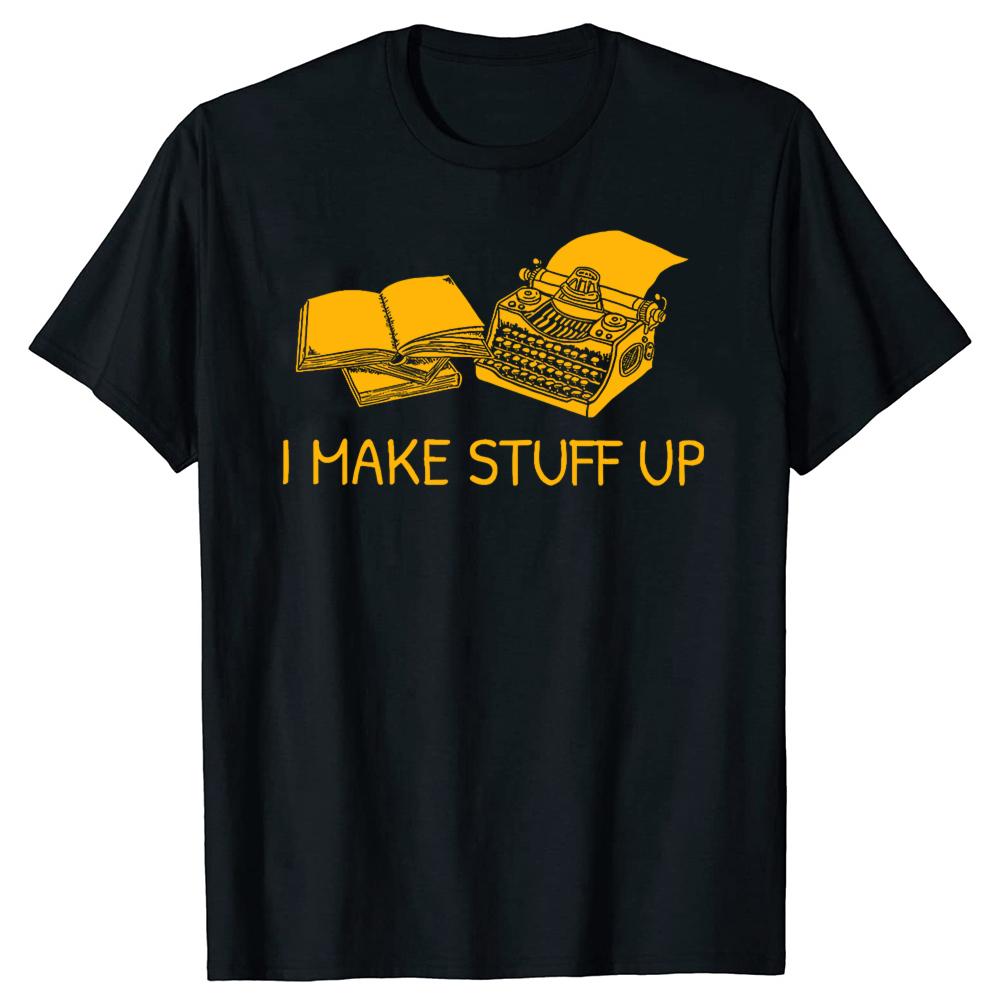 

Reading I Make Stuff Up Writer Writing Book T-shirts Men Women s Fashion Casual Tshirt Loose Oversized Streetwear T Shirt - M... S разноцветный