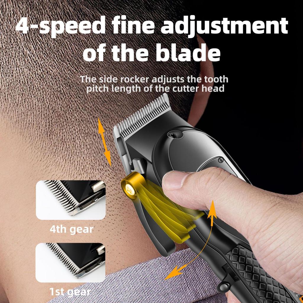 Digital Display Electric Hair Clipper for Home and Salon Use: Cross-Border Styling, Balding, and Carving