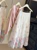 Women's A-Line Heavy Embroidered Hollow Flower Mid-Length Skirt - Versatile and Casual for Spring/Autumn 2026