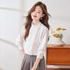 Tluoman Women's Stand-Collar Long-Sleeve Shirt